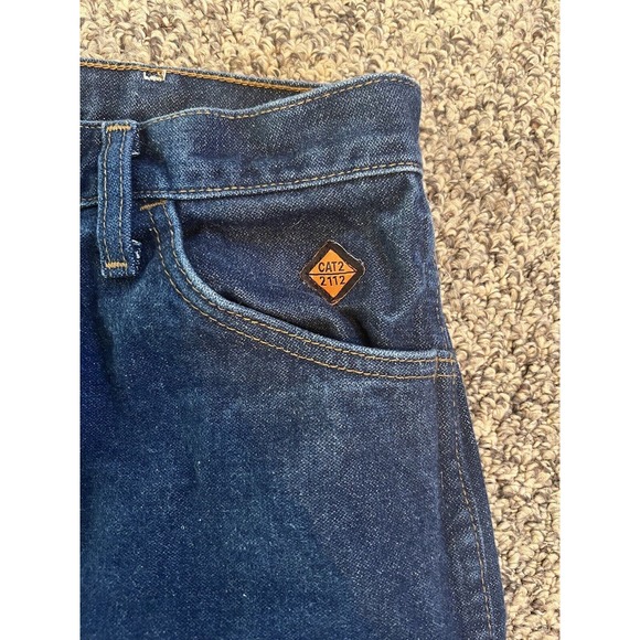 Wrangler Mens Jeans 13 Original FR Flame Resistant Straight Leg Dark Wash 30x30 - Picture 4 of 11